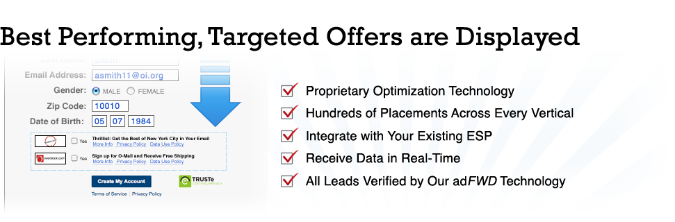 Step 3: Best Performing, Targeted Offers are Displayed